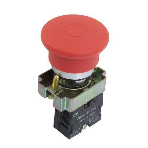 Push button emergency gas shut off valve